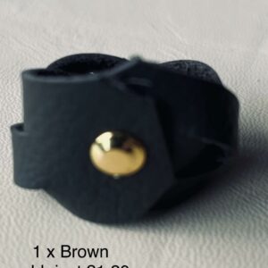 Brown Woggle Single Gold Rivet